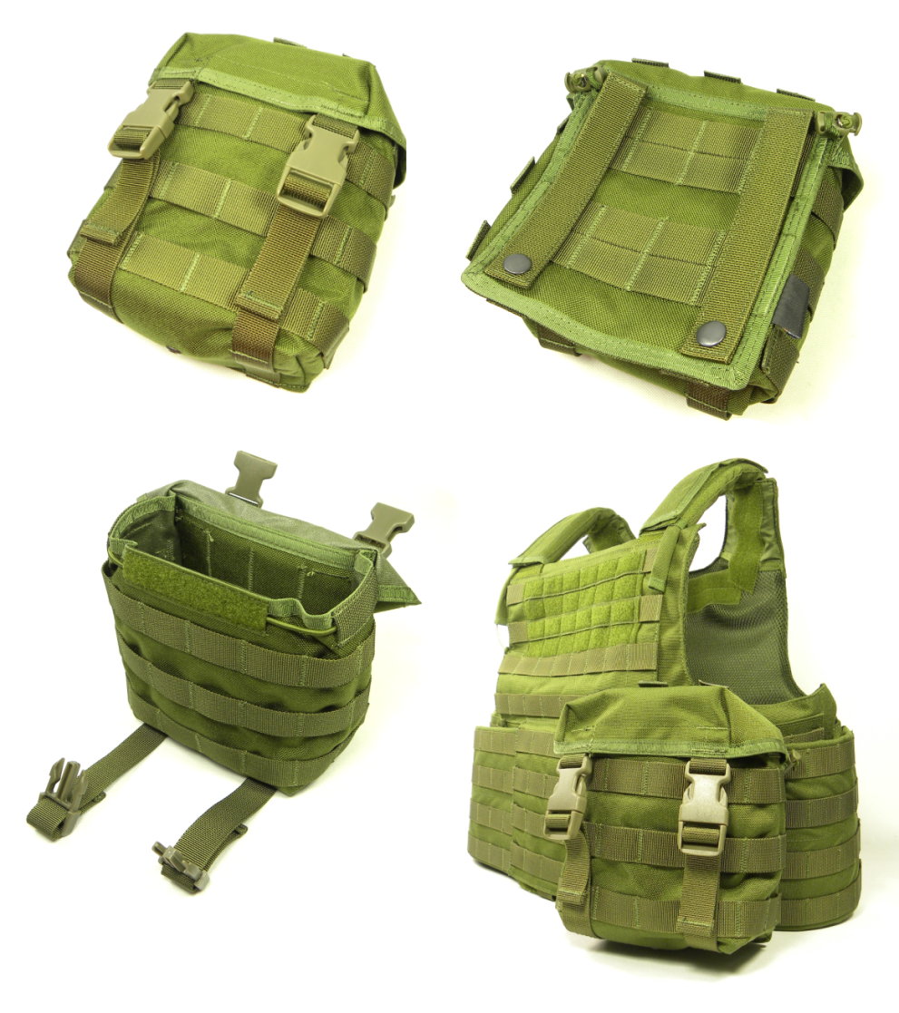 Molle Tactical Modular GAS MASK Pouch Carrying Case Vest Drum Bag PALS-TAN 