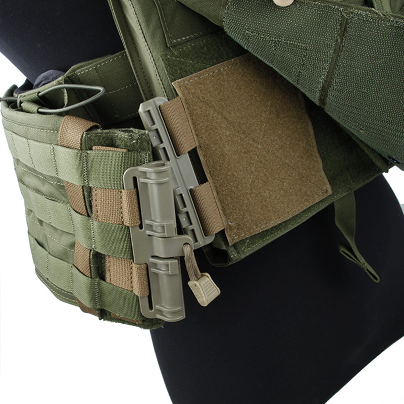 Crusader 2.0 Tactical Molle Quick Release Buckles Vest with Side Cummerbund pouches and triple mag pouch 